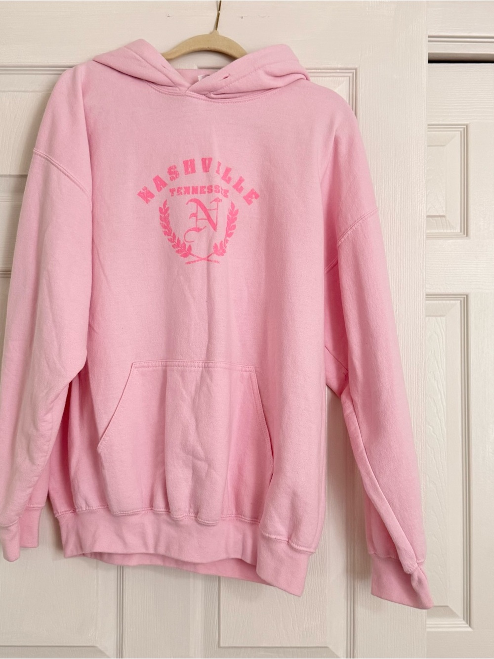 Gildan Pink Nashville Graphic Hoodie